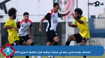 الزمالك يواجه وادي دجلة في مباراة مرتقبة قبل انطلاق الدوري 2025